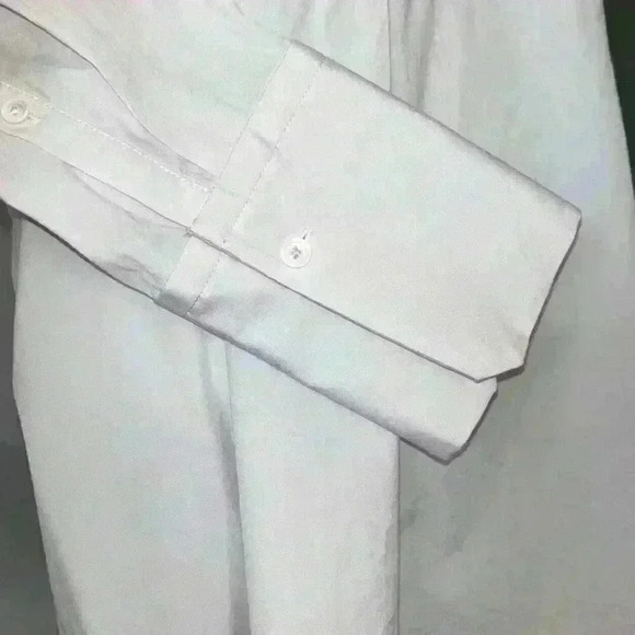 M.M. Lafleur Collarless 1/2 Button Up Tunic Long Sleeve Mandarin Collar - Picture 6 of 13